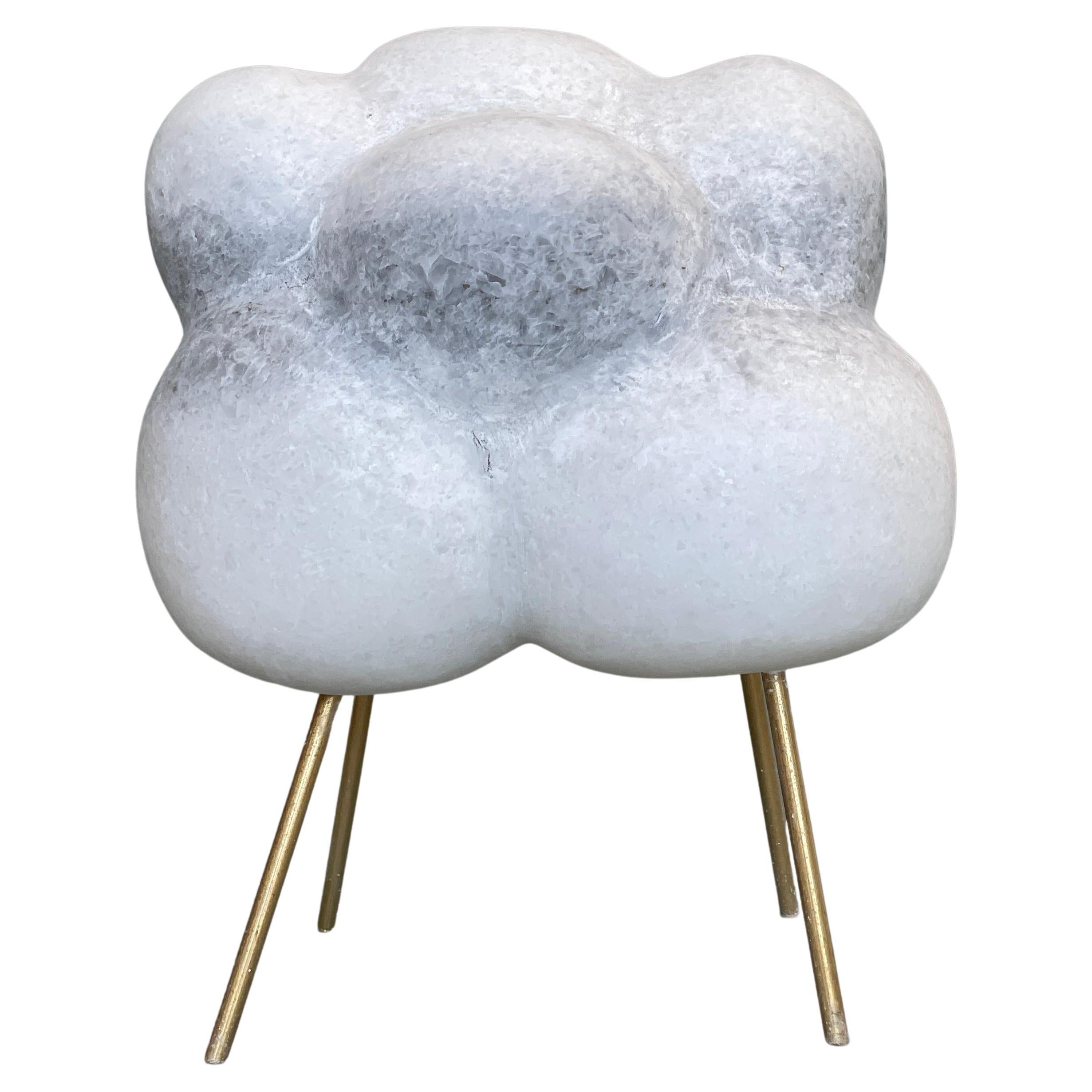 Cloud with Bronze Sticks Marble Sculpture by Tom Von Kaenel For Sale