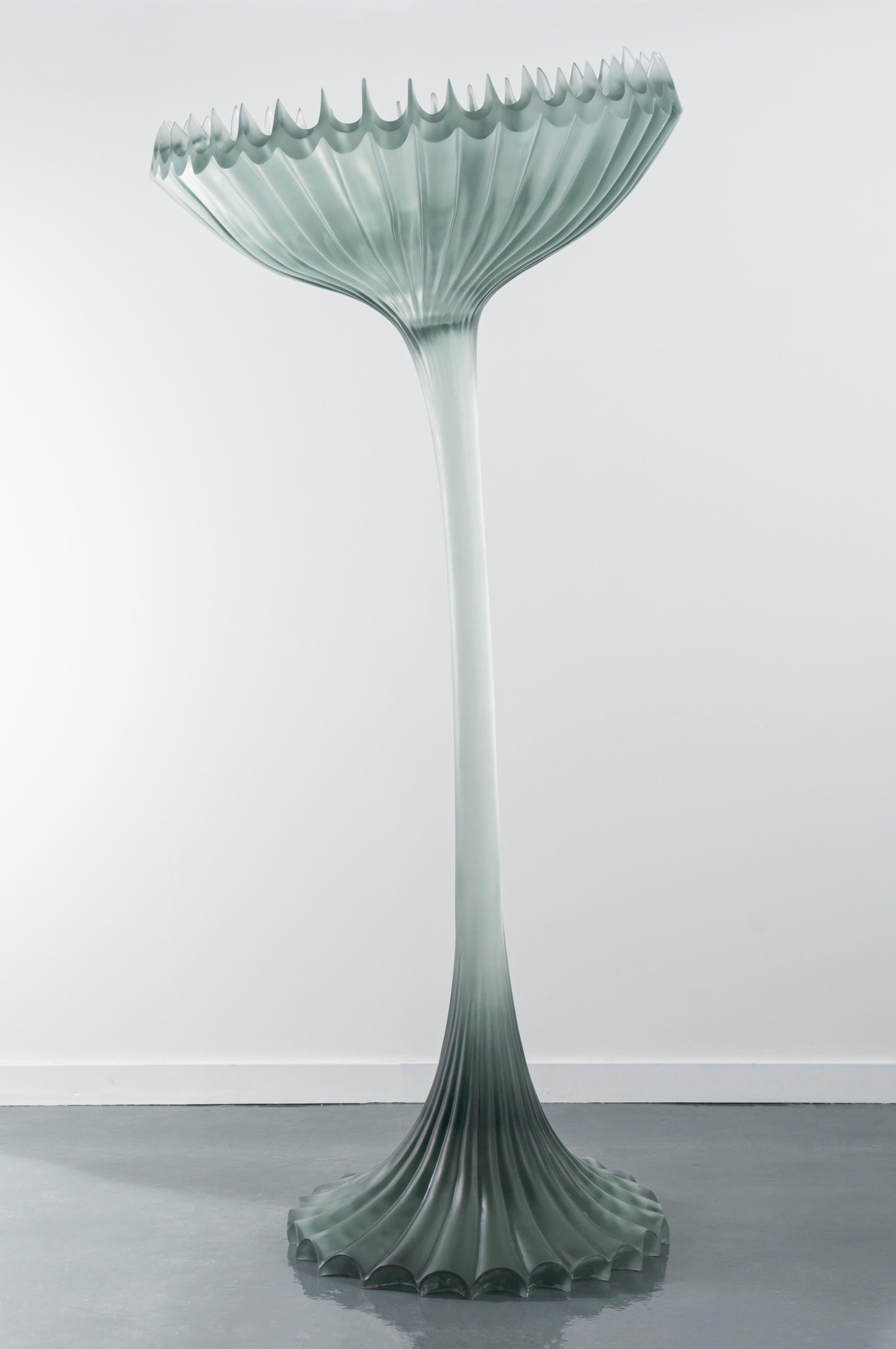 Contemporary Cloudbusting Large Modern Abstract Sculpture in Blue Cast Resin by Karen Atta For Sale