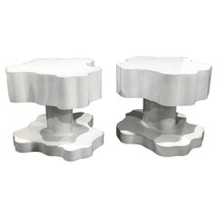 Juego de mesas auxiliares Cloudform en blanco de Bert Furnari Aluminio con recubrimiento de polvo