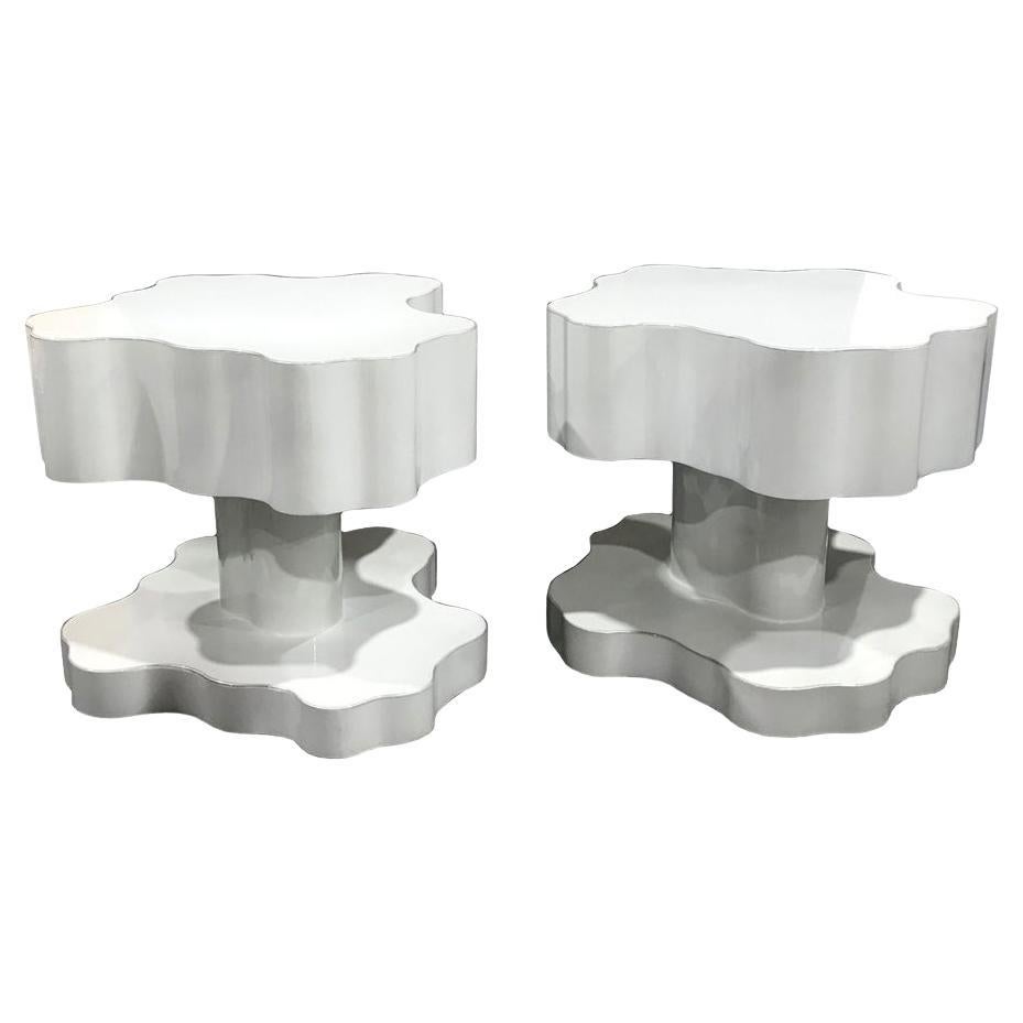 Wolkenförmige Beistelltische von Bert Furnari, Set aus pulverbeschichtetem Aluminium im Angebot