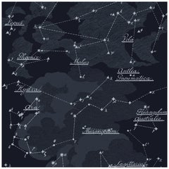 Clouds in Starry Sky Wallpaper: Night Sky Ink Blue