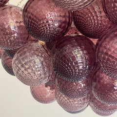 Clouds of Balloton Spheres Chandelier in Purple Glass