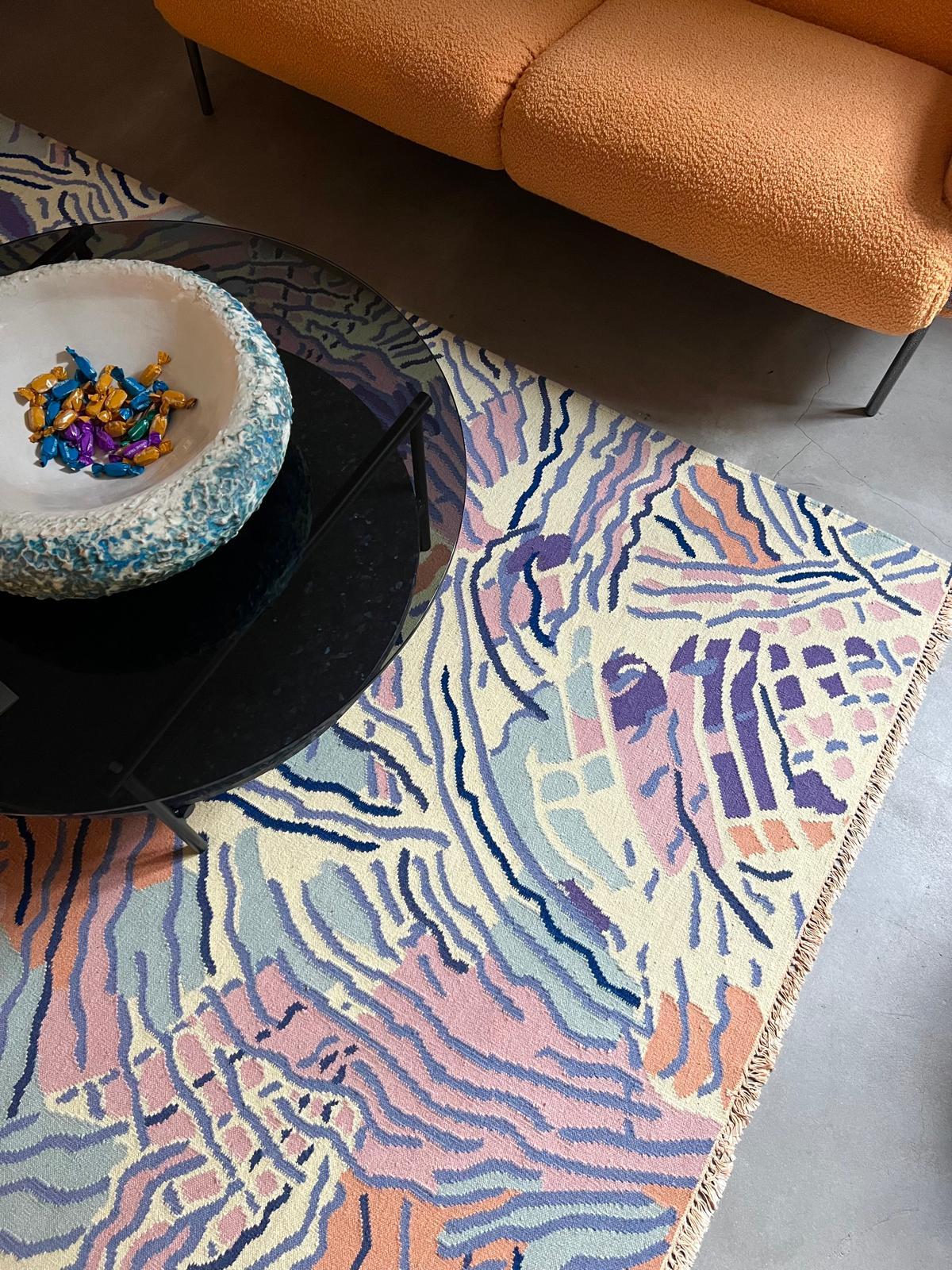Contemporary Clouds Rug by Volver Studios For Sale