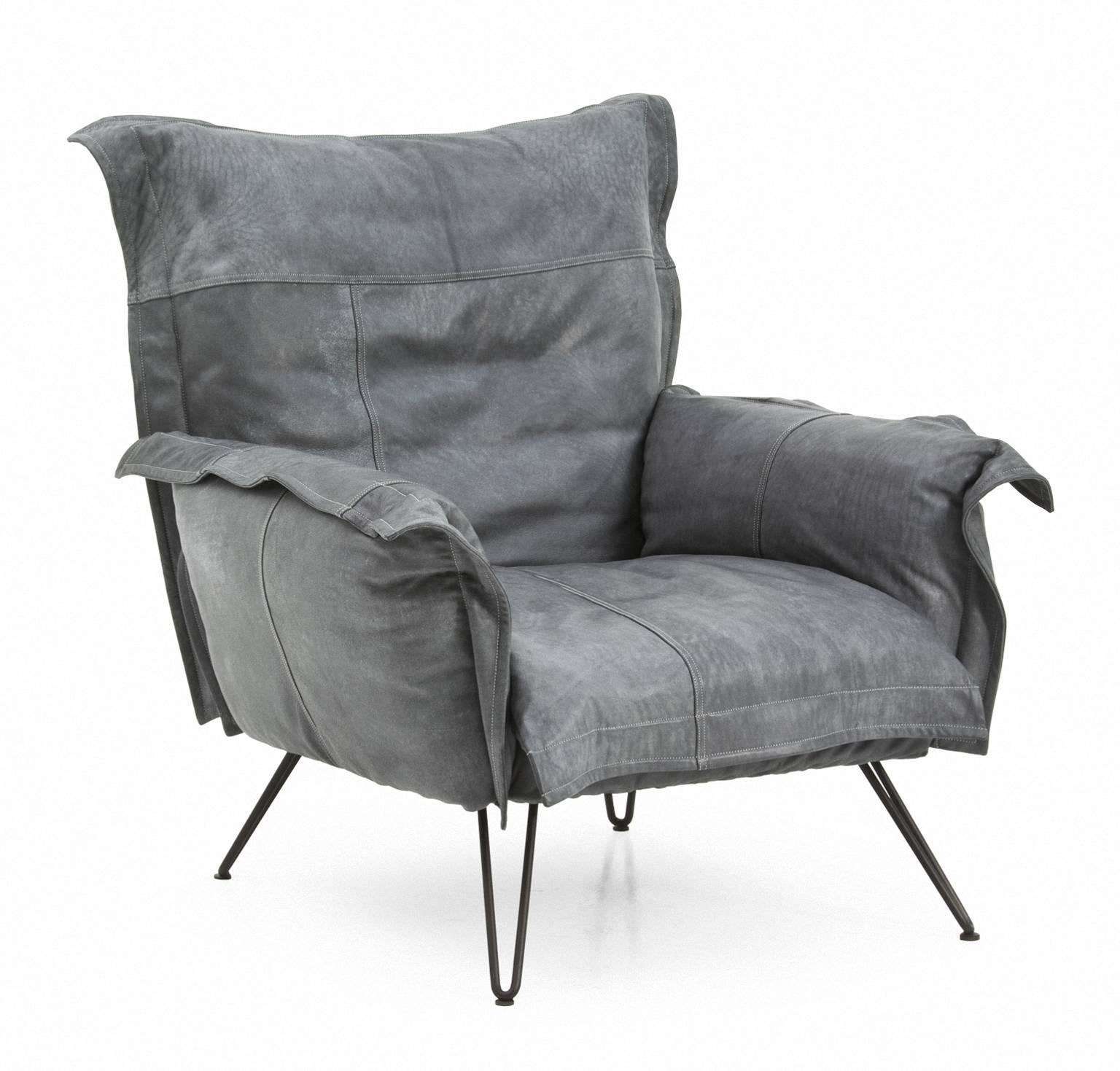 italien Fauteuil « Cloudscape » avec structure en fibre de verre ou en osier et acier de Moroso pour Diesel en vente