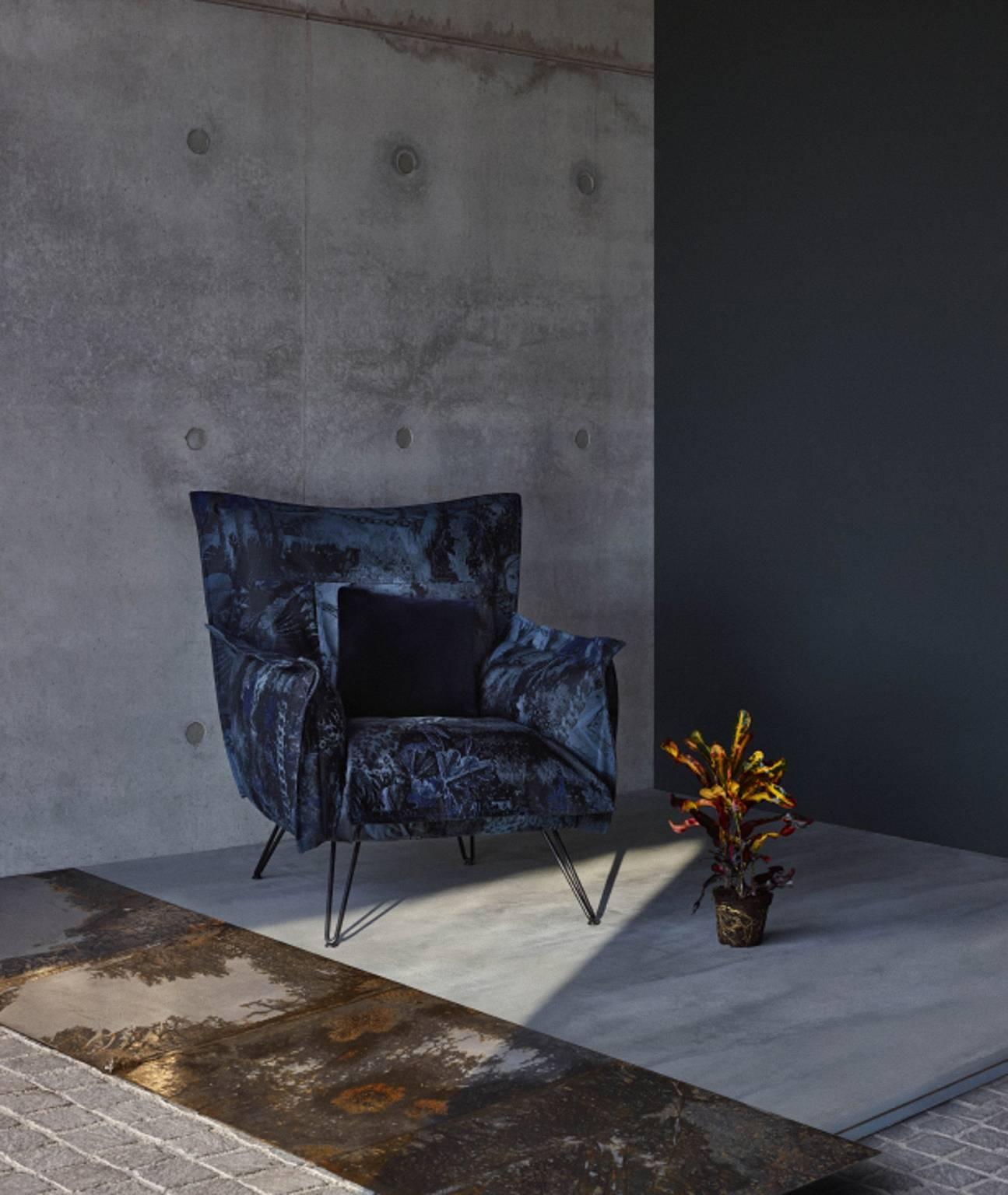 XXIe siècle et contemporain Fauteuil « Cloudscape » avec structure en fibre de verre ou en osier et acier de Moroso pour Diesel en vente