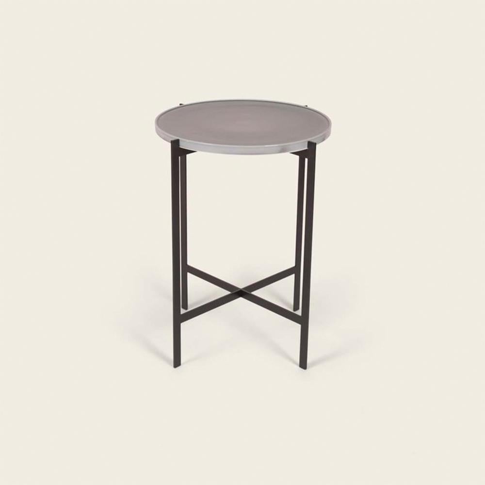 Cloudy Grey Porcelain Small Deck Table by OxDenmarq
Dimensions: D 43 x W 43 x H 55 cm
Materials: Steel, Porcelain
Also Available: Different top options available,

OX DENMARQ is a Danish design brand aspiring to make beautiful handmade