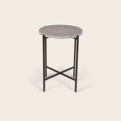 Cloudy Grey Porcelain Small Deck Table by OxDenmarq