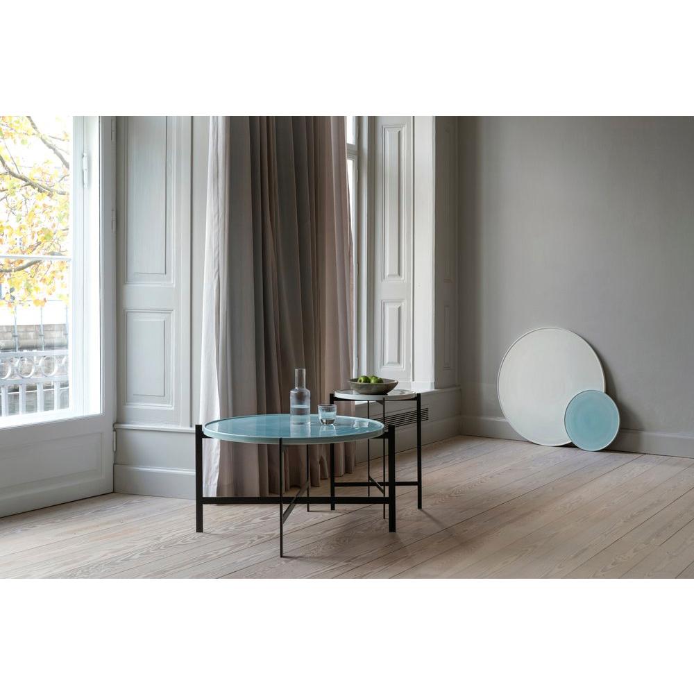 Cloudy Grey Porcelain Small Deck Table by OxDenmarq In New Condition For Sale In Geneve, CH