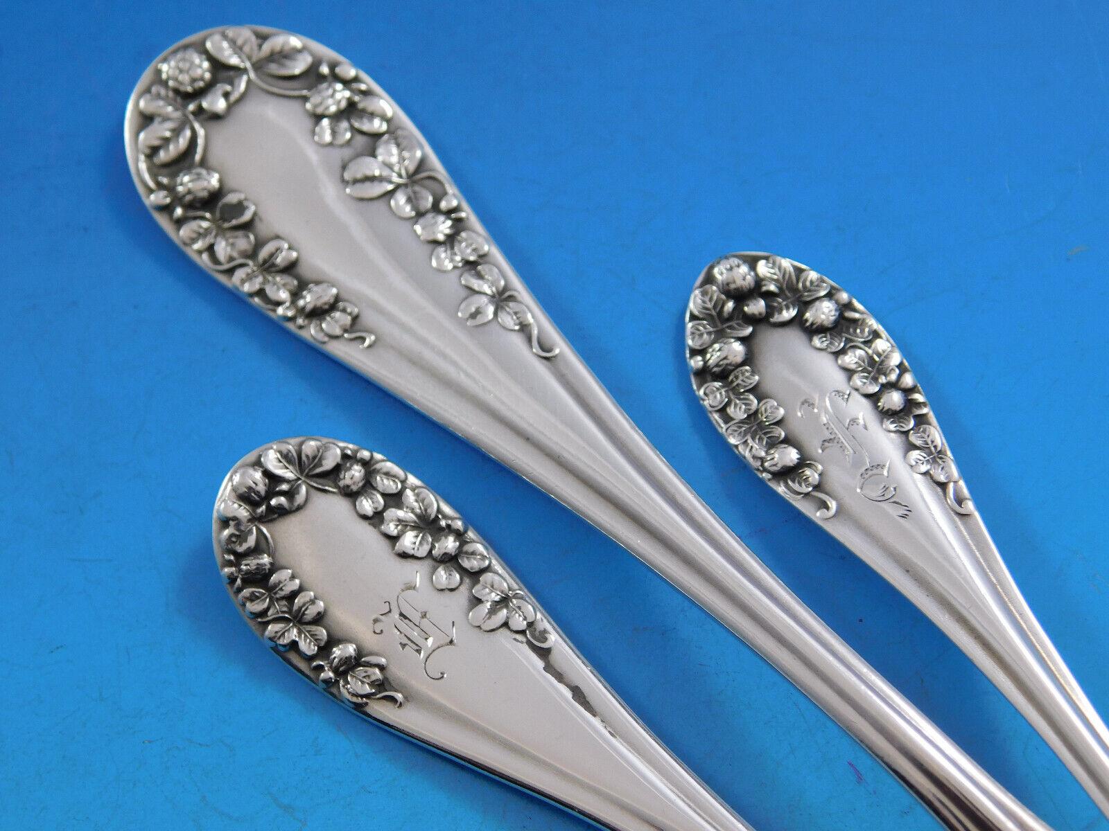 20th Century Clover Blossom by Joseph Mayer Sterling Silver Flatware Service Set 32 Pc Dinner For Sale