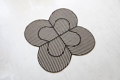 Clover Braided Wool Contemporary Abstract Minimalist Sculptural Rug