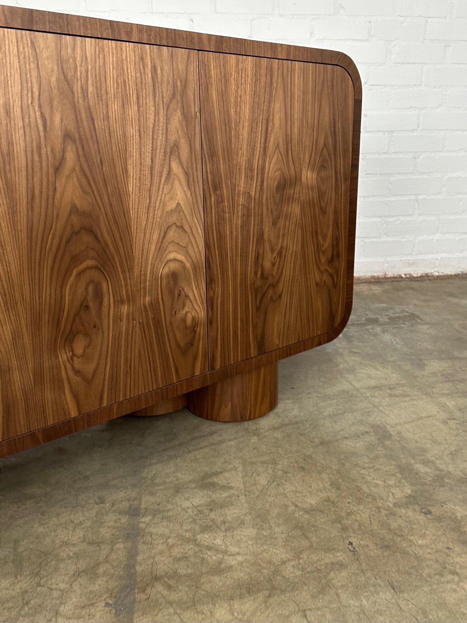 Clover Credenza in Natural Walnut For Sale 7