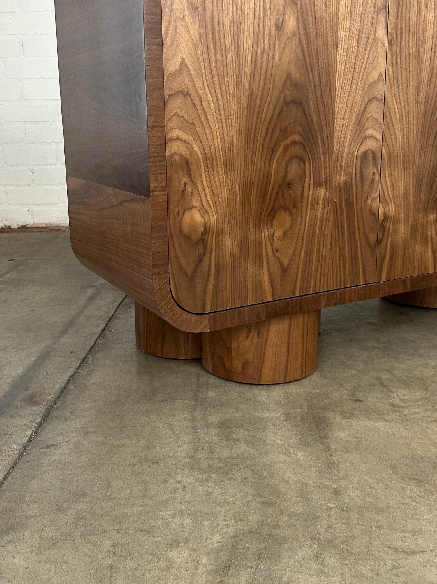 Clover Credenza in Natural Walnut For Sale 8