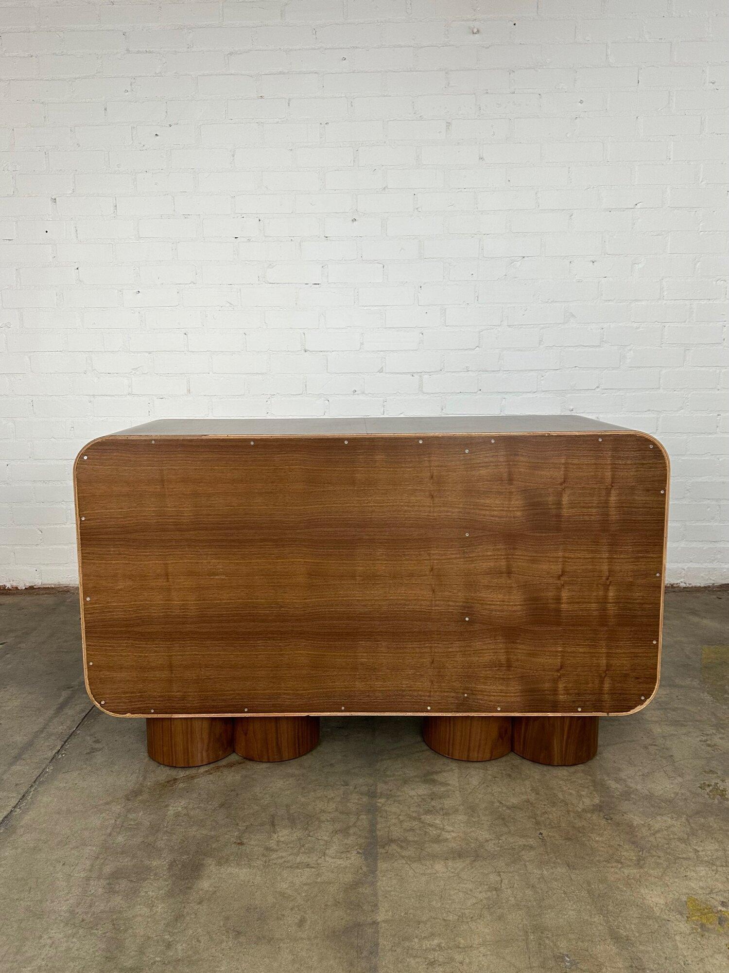 Clover Credenza in Natural Walnut For Sale 2