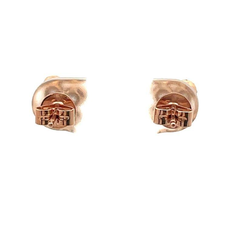 Clover Diamond Earring 0.75 Carat in 14k Rose Gold In New Condition For Sale In New York, NY