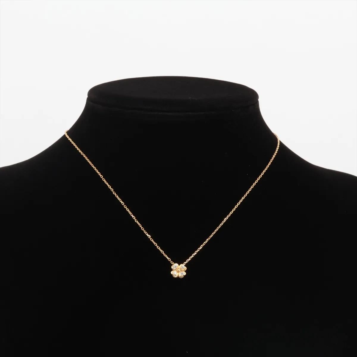 Collana con diamanti a forma di trifoglio in vendita 1