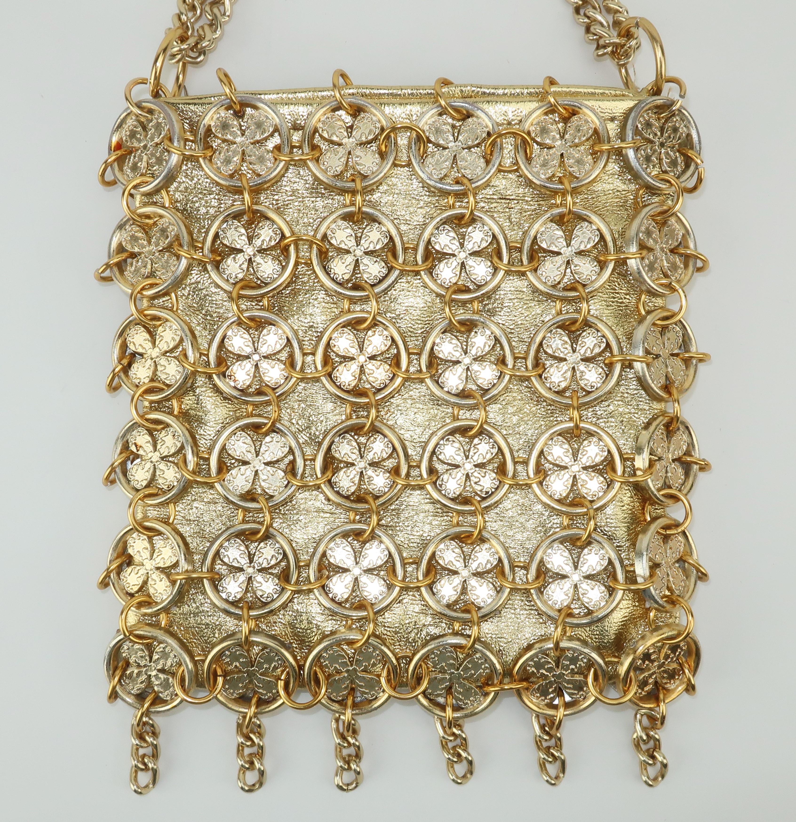 gold disc bag