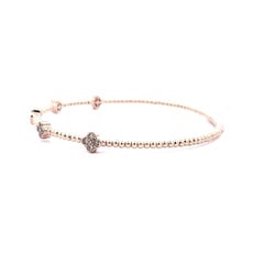 Clover Flex Diamond Bangle 14k Rose Gold 6.5"