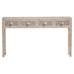 Clover Grey Four Drawer Desk