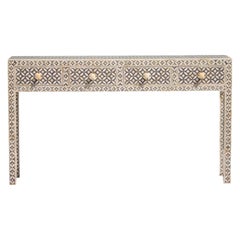 Clover Grey Four Drawer Desk