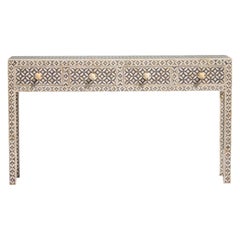 Clover Grey Four Drawer Desk