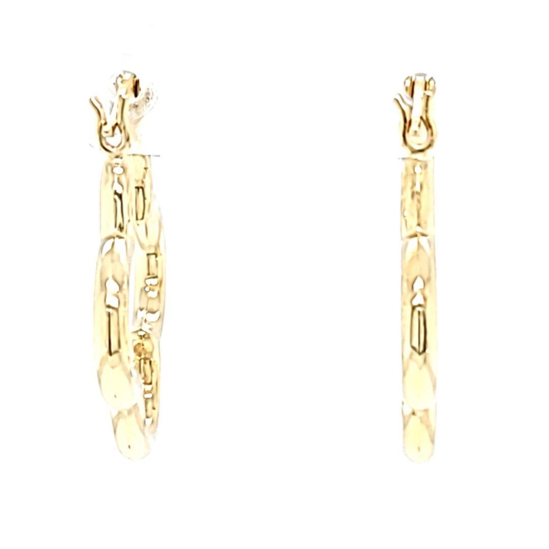 Women's Clover Hoop Earrings in Yellow Gold For Sale