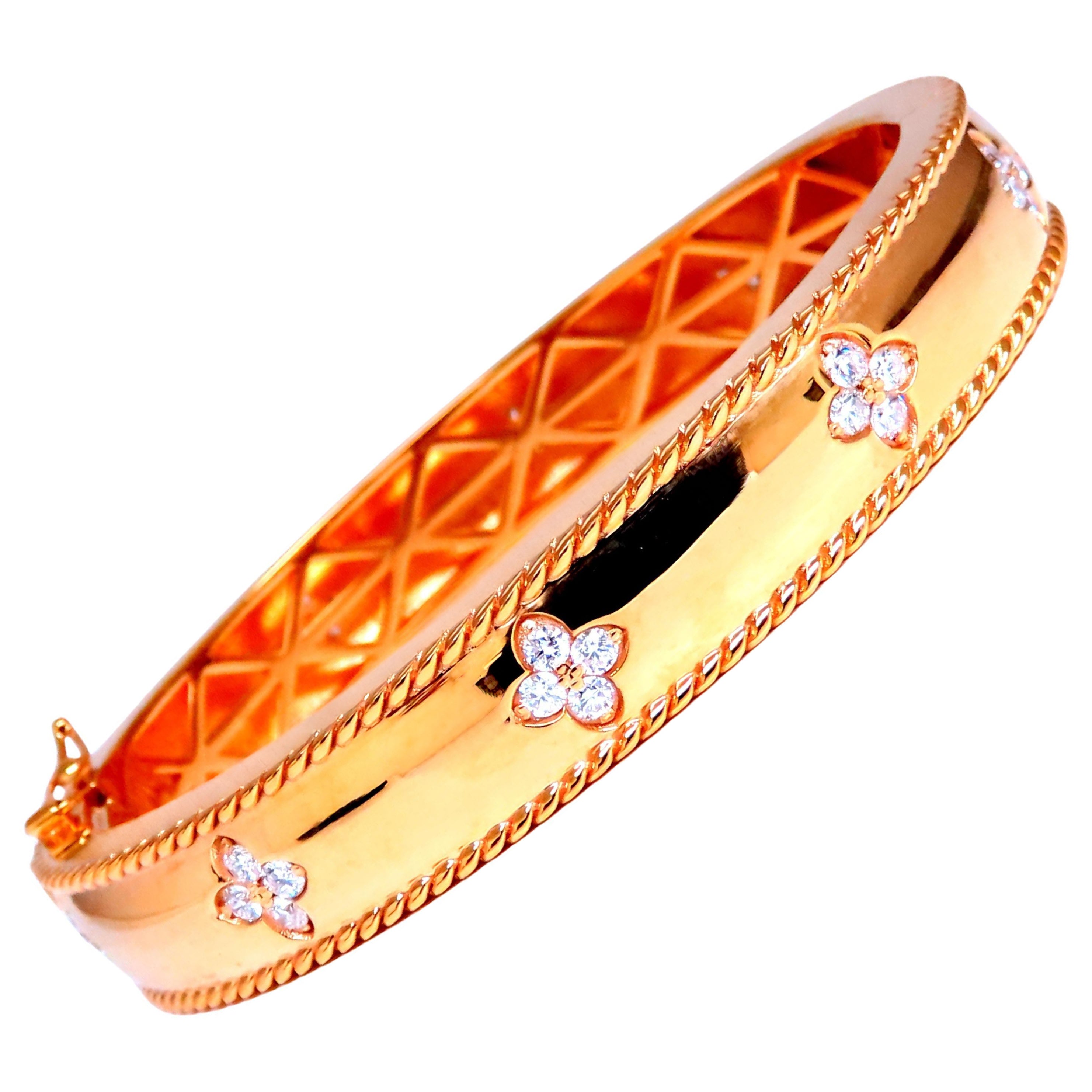 Clover Natural Diamonds Bangle Bracelet 14kt 95547*