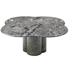 Clover Shaped Coffee Table in Grey Marble