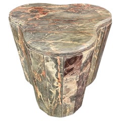 Clover Shaped Italian Marble Drinks Table Mid Century