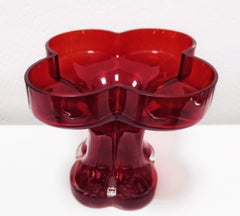 Jarrón Onnenlehti en forma de trébol para Riihimäen Lasi de Helena Tynell