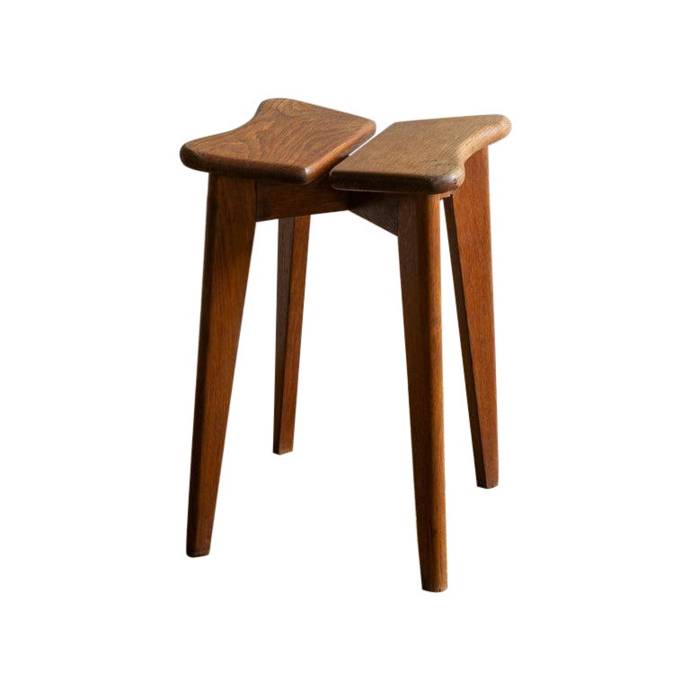 "Clover" Stool by Marcel Gascoin, 1950s im Angebot