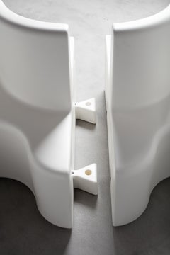 Sofá para interior y exterior Cloverleaf, módulo derecho en blanco by Verner Panton