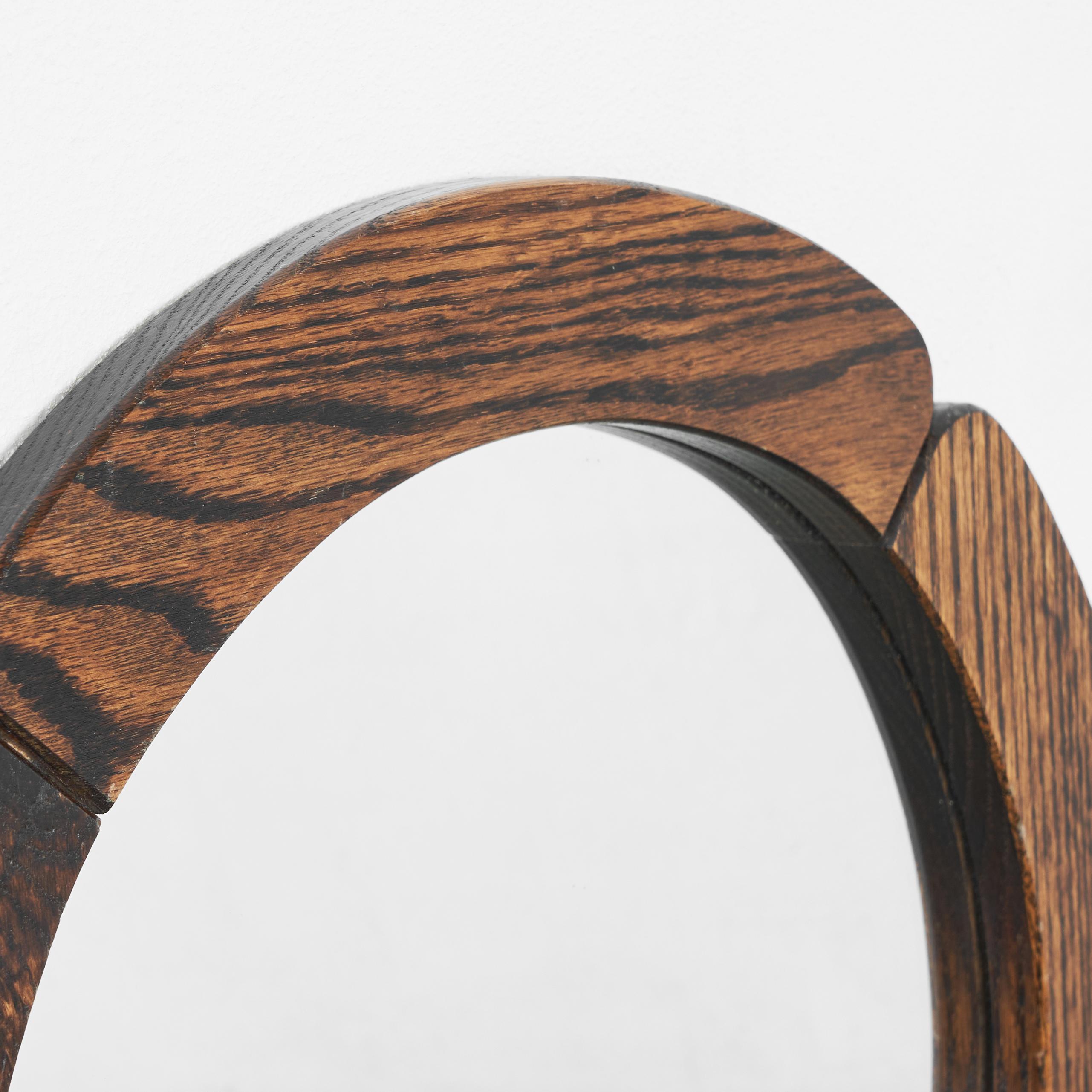 Sconosciuto Specchio 'Cloverleaf' in Oak massiccio anni '70 in vendita