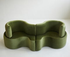 Cloverleaf sofa by Verner Panton in Prada green for Verpan