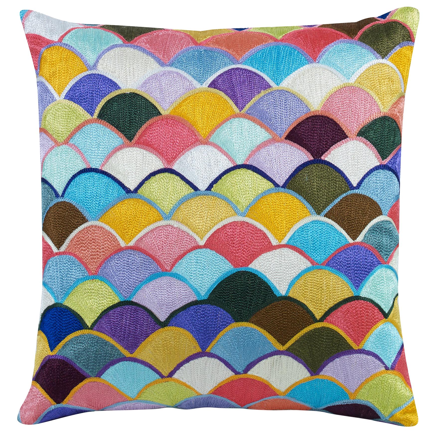 Clovis Colorful Accent Pillow by CuratedKravet