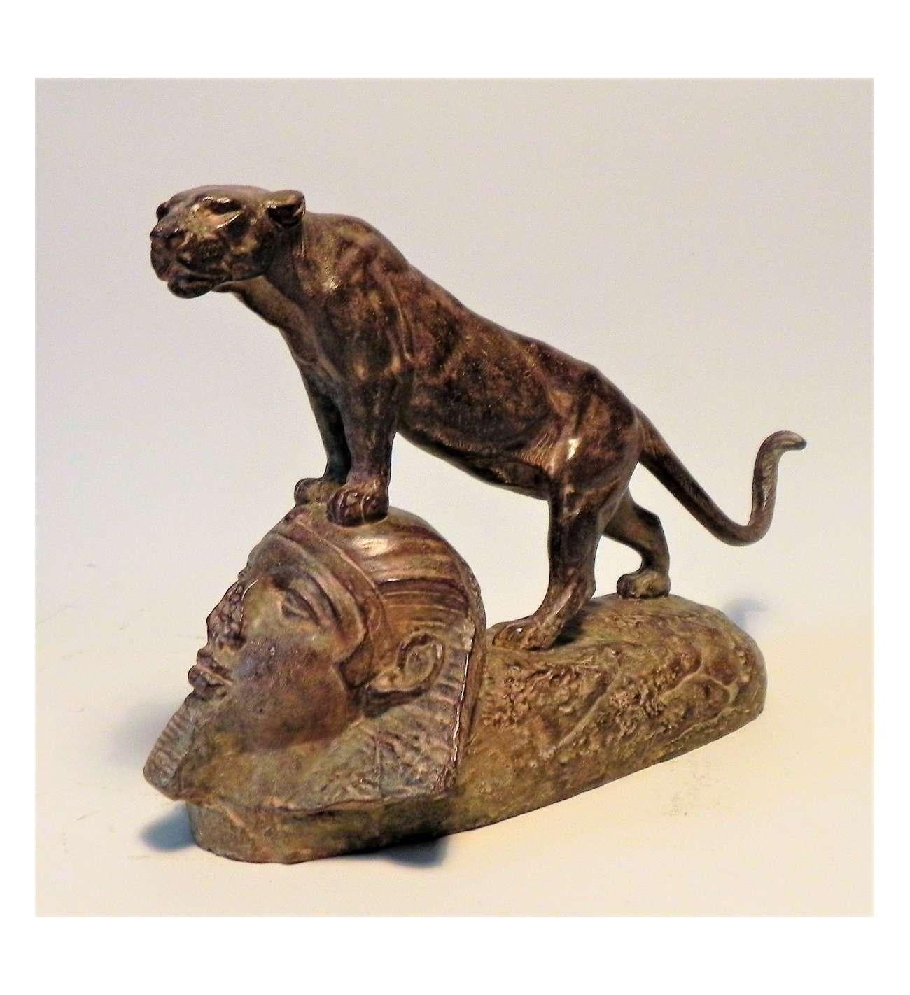 Löwin auf einer Sphinx stehend - Clovis-Edmond Masson (1838-1913) im Angebot 2