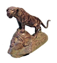 Löwin auf einer Sphinx stehend - Clovis-Edmond Masson (1838-1913)