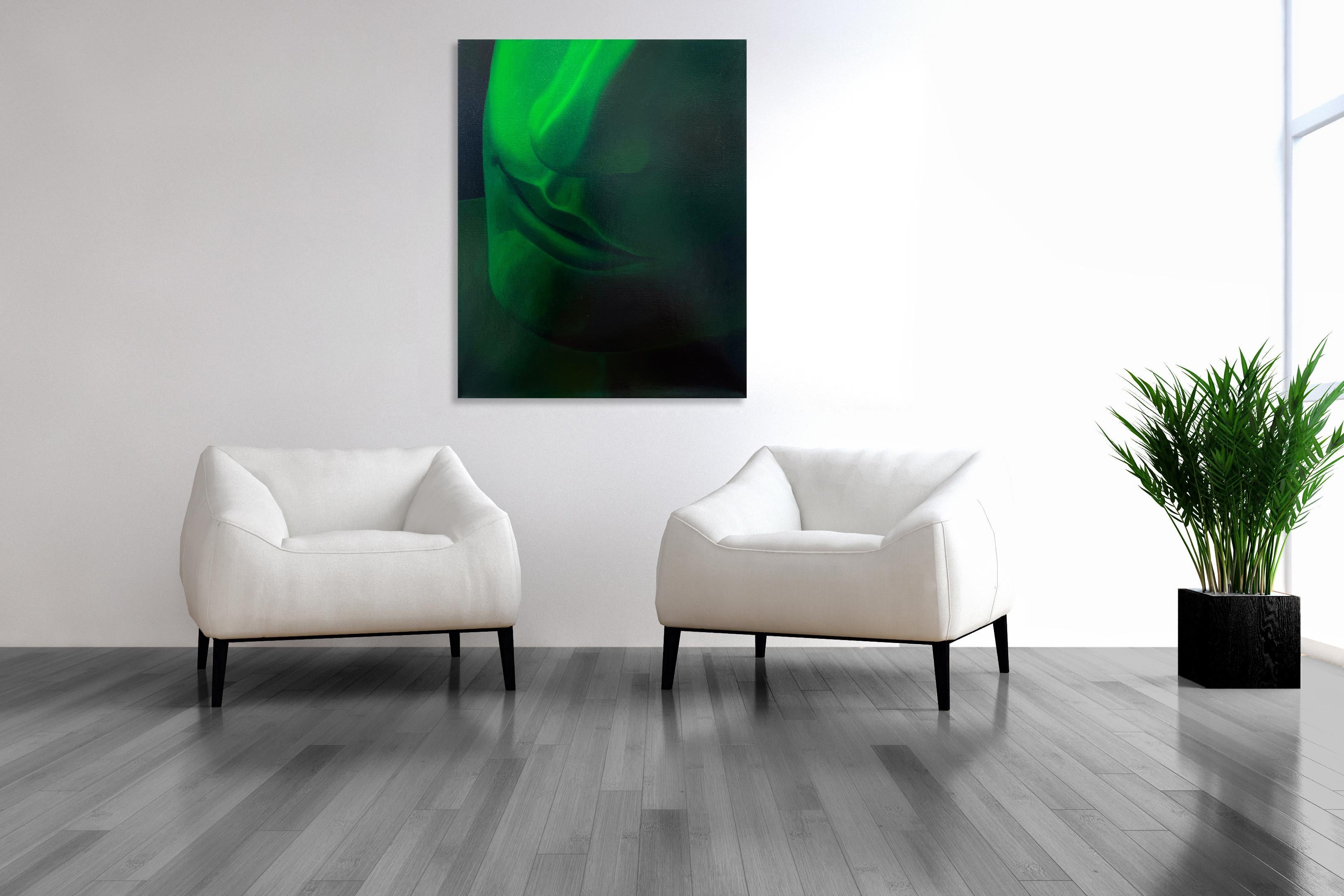 Green IV, Oil on Canvas - Painting by Clovis Pareiko