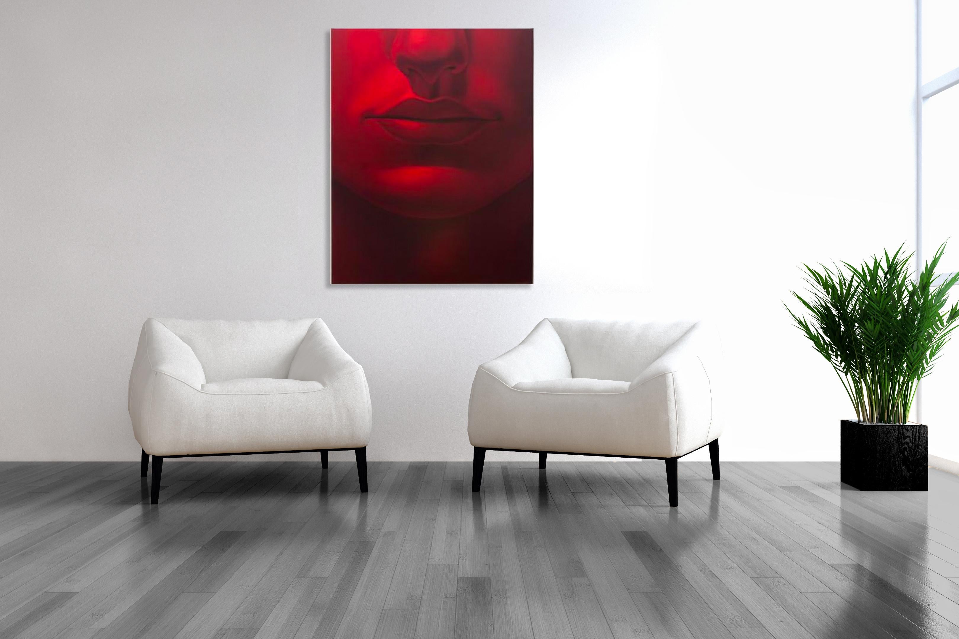 Rojo I, Óleo sobre lienzo - Painting de Clovis Pareiko