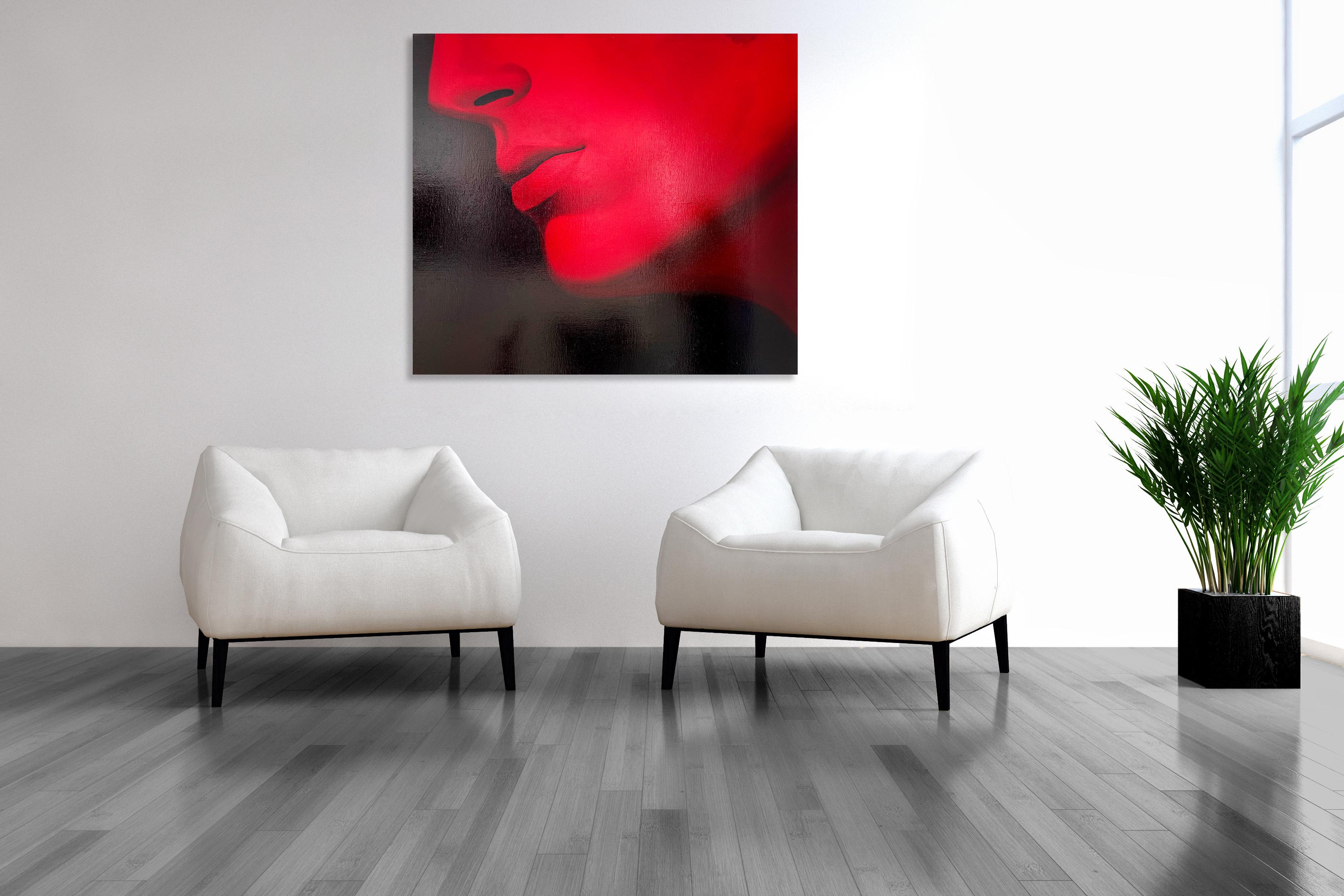 Red II, Oil on Canvas - Painting by Clovis Pareiko