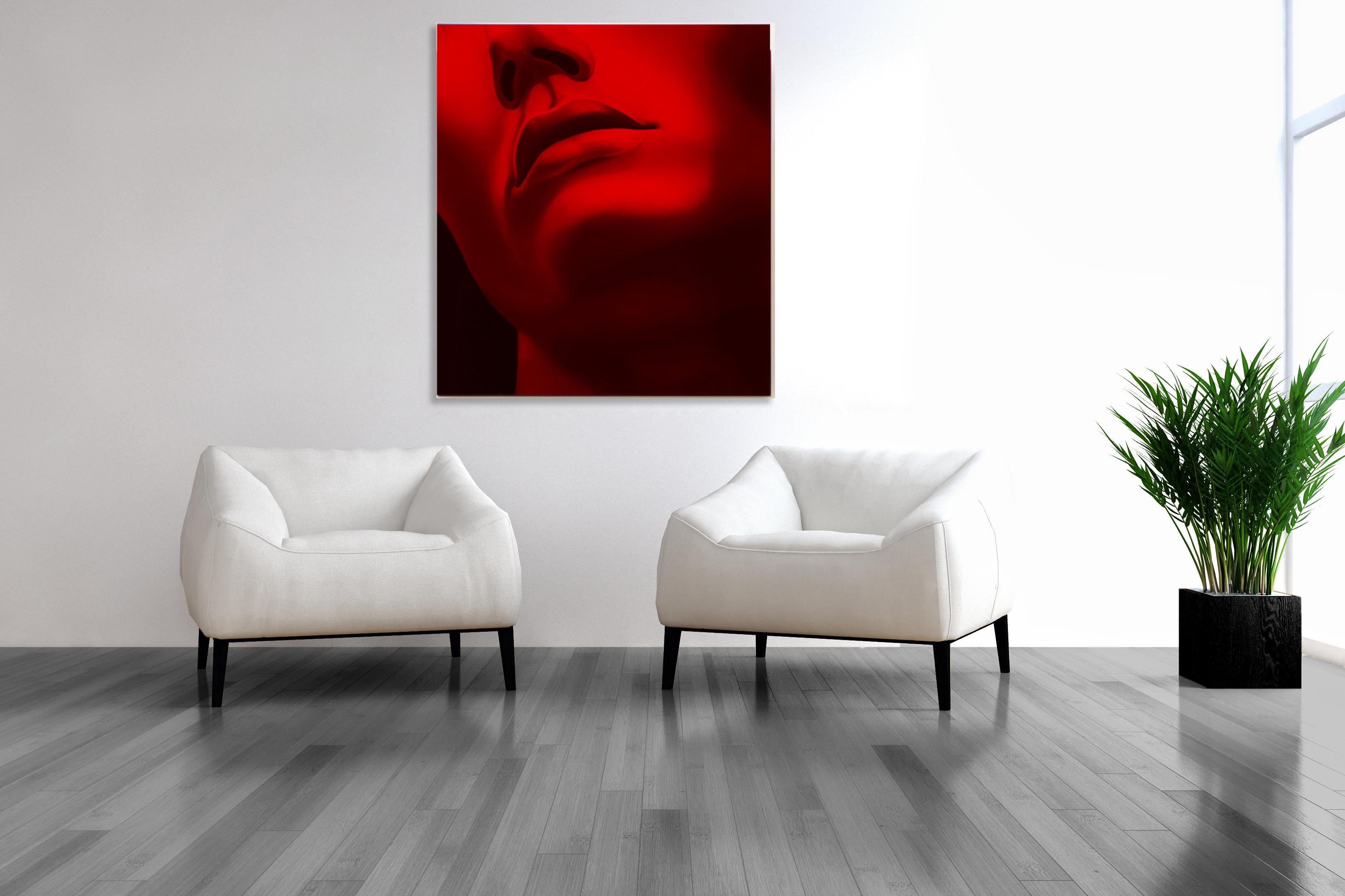 Red IV, Oil on Canvas - Painting by Clovis Pareiko