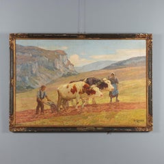 Ploughing in Bugey, early 1900s