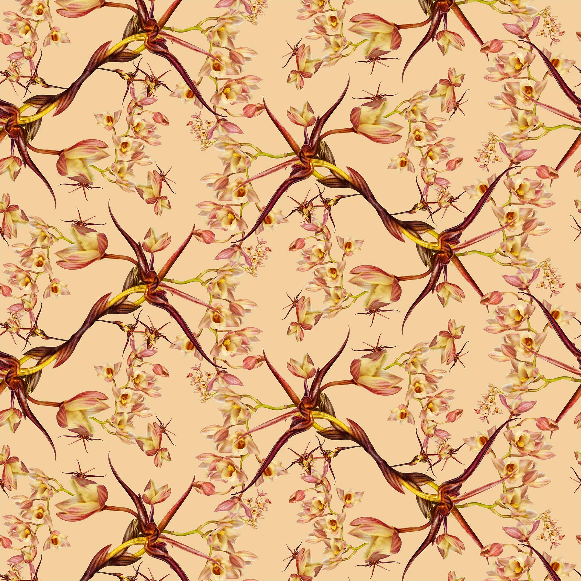 Paper Clowesia Floral Wallpaper  For Sale