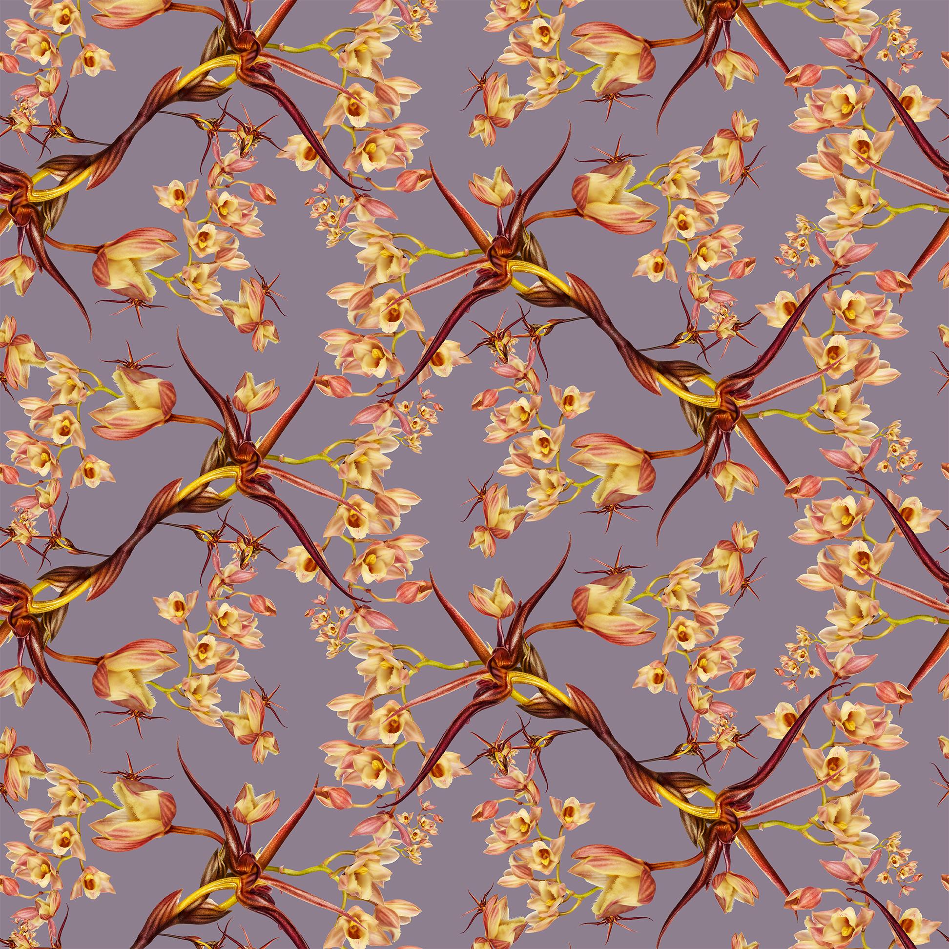 Clowesia Floral Wallpaper  For Sale 2