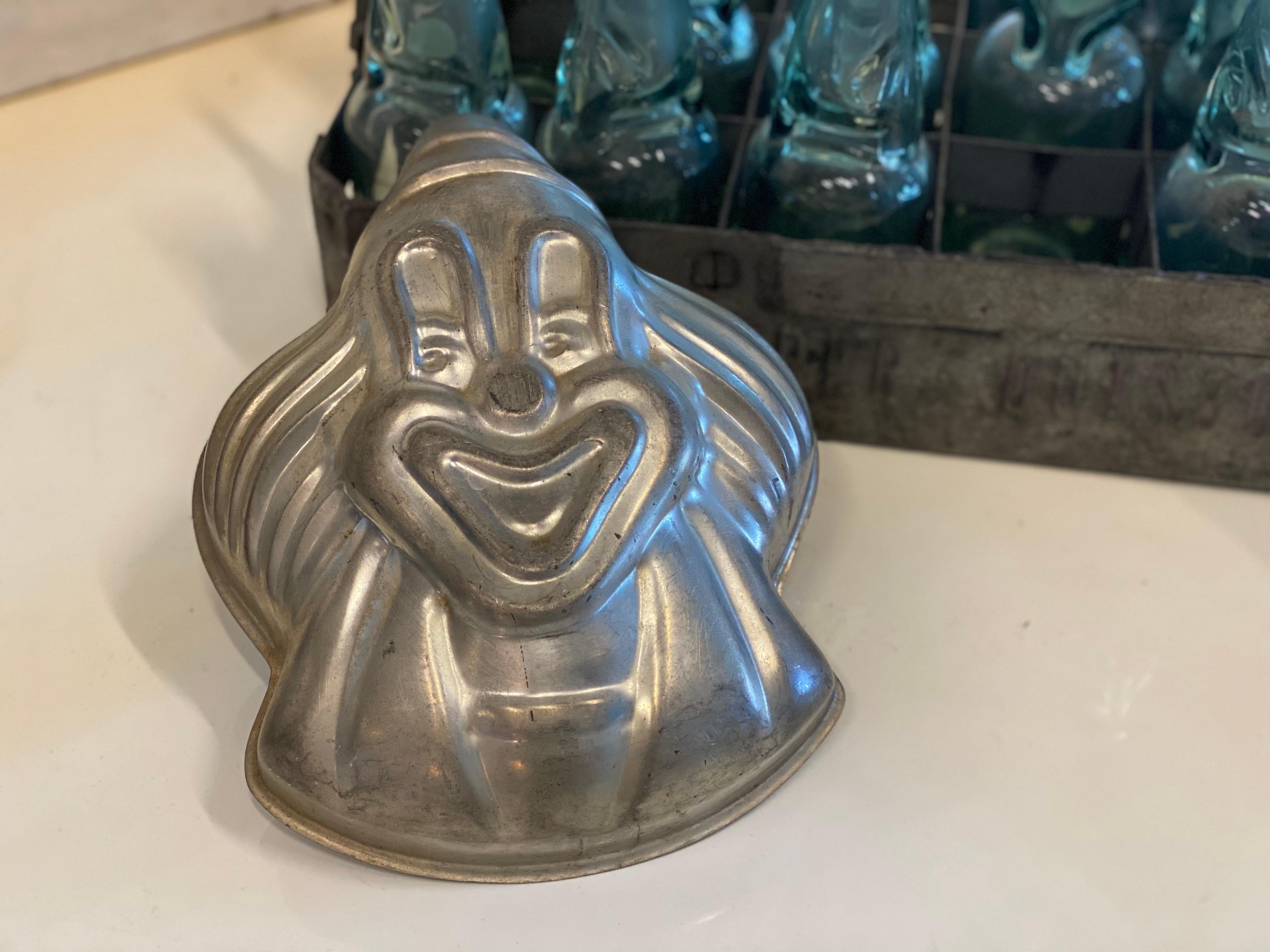 Mid-20th Century Clown Face Baking Pan, Chocolate Mold, 20th Century For Sale