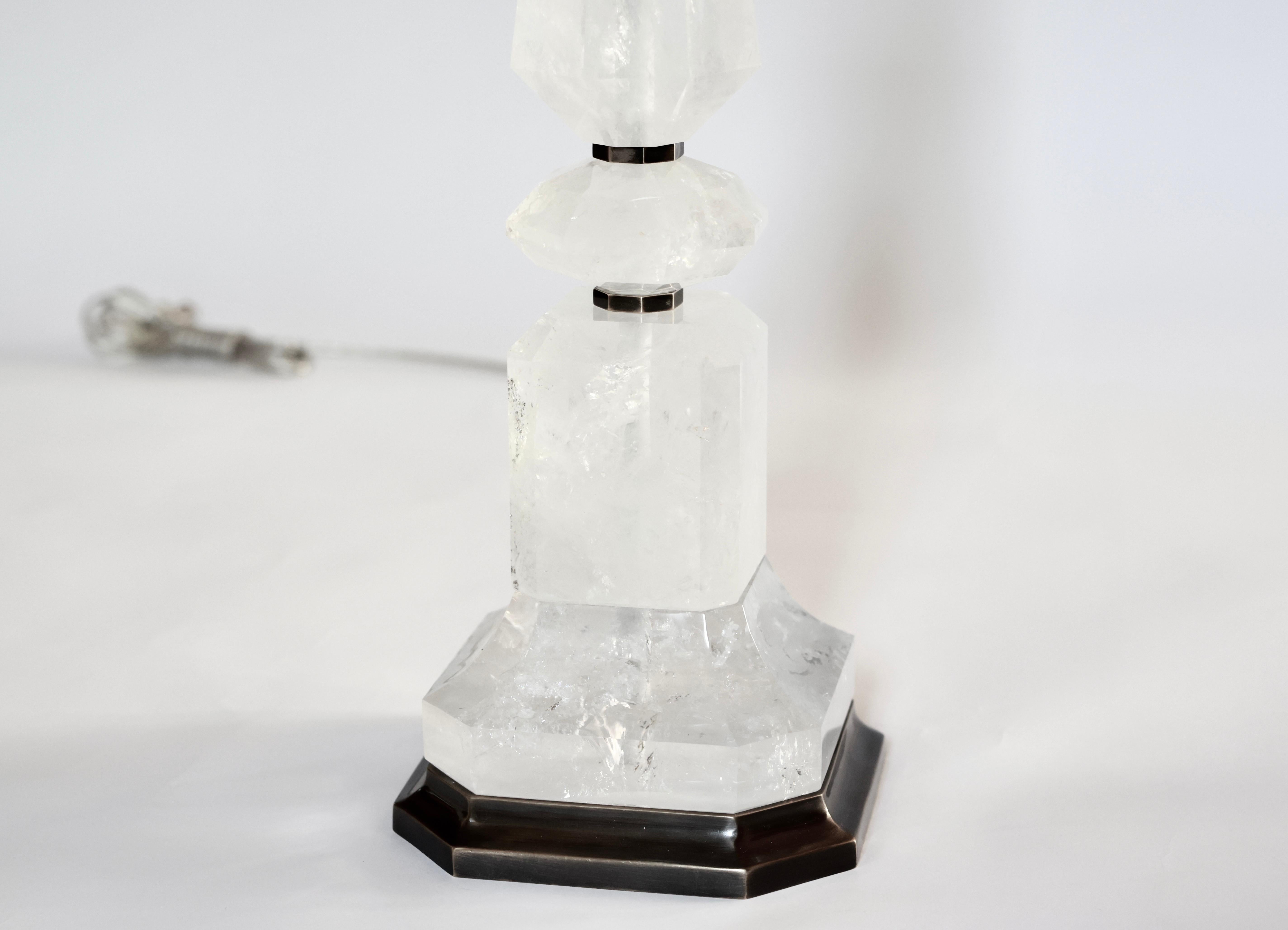 CLS Rock Crystal Lamps by Phoenix In Excellent Condition For Sale In New York, NY