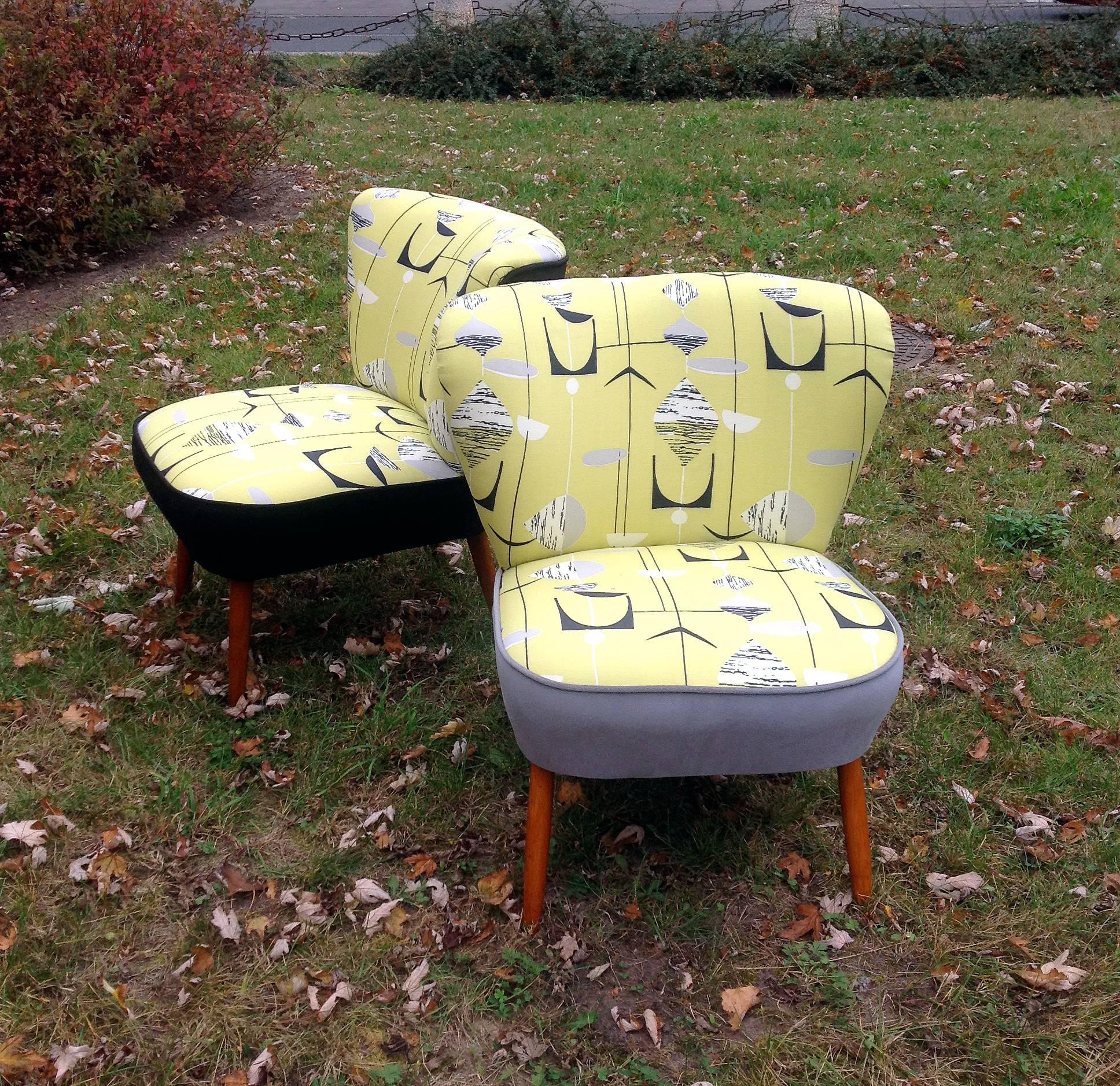  Club Armchair in Sanderson Green Fabric, Germany, 1960s In Excellent Condition For Sale In Warsaw, PL