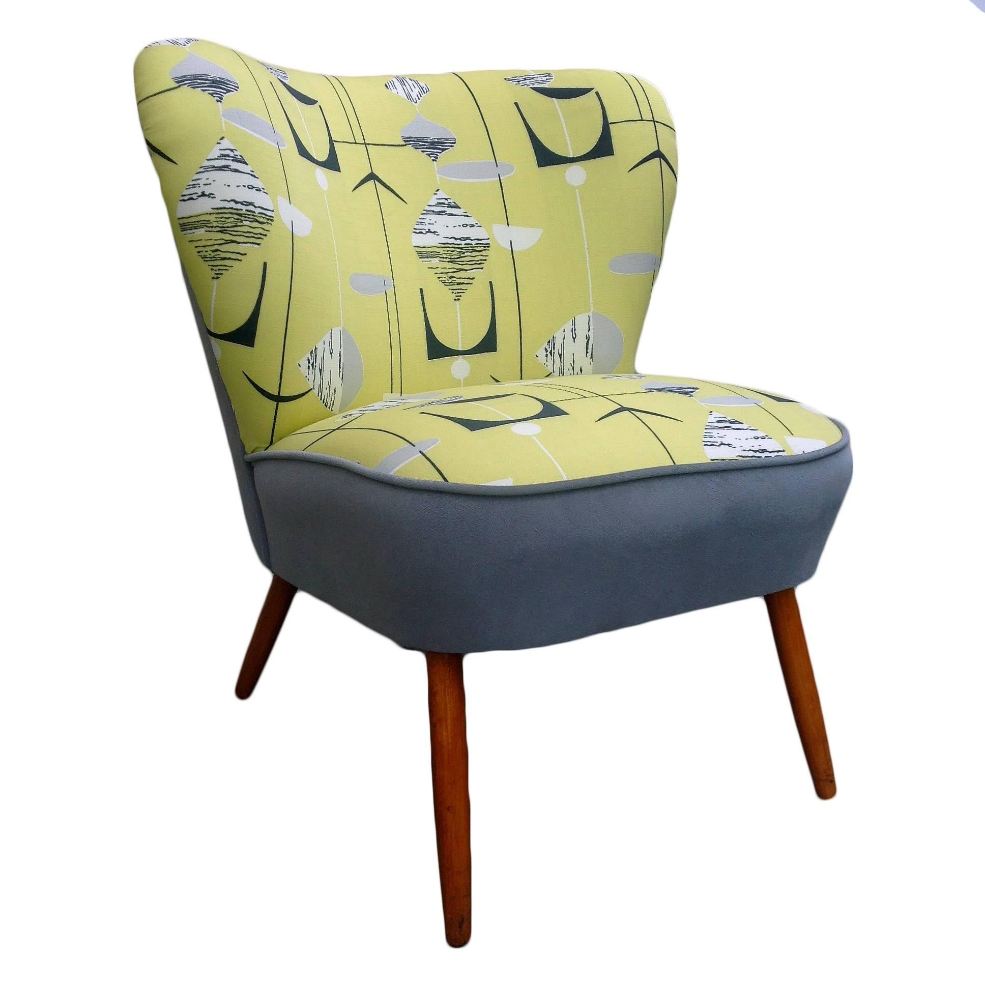  Club Armchair in Sanderson Green Fabric, Germany, 1960s For Sale