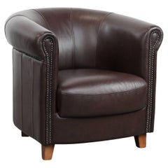 Poltrona Club in ottime condizioni in pelle di vacchetta in stile inglese