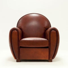 Club Brown Genuine Leather Armchair