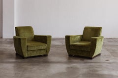 Club Armchairs in the Style of André Sornay, France, 1940s, Set of 2